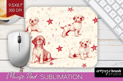 Cute Dogs Mouse Pad Sublimation - Puppy Mousepad PNG Product Image 1