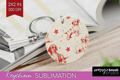Cute Dogs Keychain PNG - Puppy Keychain Sublimation Product Image 1