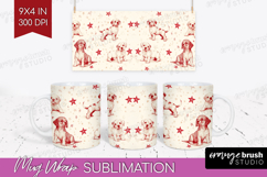 Cute Dogs Mug Wrap - Puppy Mug PNG Sublimation Product Image 1