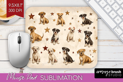 Cute Dogs Mouse Pad Sublimation - Puppy Mousepad PNG Product Image 1