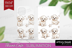 Cute Dogs Phone Case PNG - Puppy Case PNG Sublimation Product Image 1