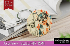 Cute Dogs Keychain PNG - Puppy Keychain Sublimation Product Image 1
