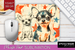 Cute Dogs Mouse Pad Sublimation - Puppy Mousepad PNG Product Image 1