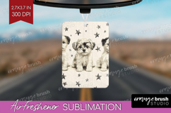 Cute Dogs Air Freshener PNG - Puppy PNG Sublimation Product Image 1