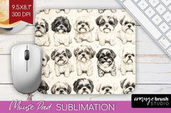 Cute Dogs Mouse Pad Sublimation - Puppy Mousepad PNG Product Image 1