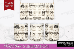 Cute Dogs Mug Wrap - Puppy Mug PNG Sublimation Product Image 1
