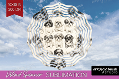 Cute Dogs Wind Spinner Sublimation PNG - Puppy Round Product Image 1