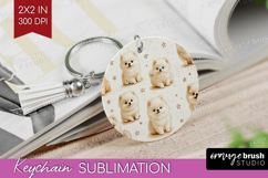 Cute Dogs Keychain PNG - Puppy Keychain Sublimation Product Image 1