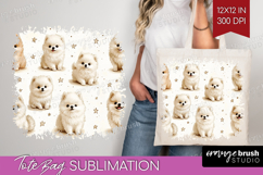 Cute Dogs Tote Bag - Puppy Tote Bag PNG Sublimation Product Image 1
