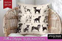 Cute Dogs Pillow Sublimation - Puppy Pillow Cover PNG Product Image 1