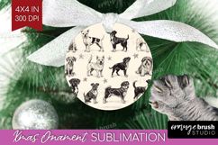Cute Dogs Ornament PNG - Puppy PNG Sublimation Product Image 1