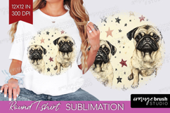 Cute Dogs Round Tshirt Background - Puppy PNG Sublimation Product Image 1