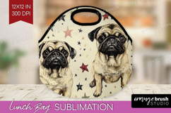 Cute Dogs Lunch Bag - Puppy Lunch Bug PNG Sublimation Product Image 1