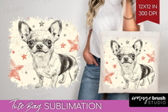 Cute Dogs Tote Bag - Puppy Tote Bag PNG Sublimation Product Image 1
