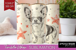Cute Dogs Tumbler Wrap - Puppy Tumbler PNG Sublimation Product Image 1