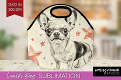 Cute Dogs Lunch Bag - Puppy Lunch Bug PNG Sublimation Product Image 1