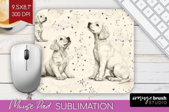 Cute Dogs Mouse Pad Sublimation - Puppy Mousepad PNG Product Image 1