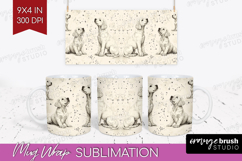Cute Dogs Mug Wrap - Puppy Mug PNG Sublimation Product Image 1