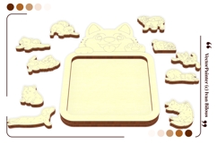 Dog Puzzle Busy Board SVG Laser Cut File, Puppy Jigsaw Product Image 4