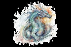 Dragon Watercolor Clipart Illustration Bundle Product Image 4