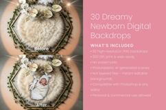 30 Dreamy Newborn Digital Backdrops Product Image 3