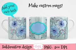 Custom mug floral template for sublimation Product Image 2