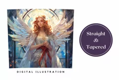 Christmas Angel Tumbler Wrap Design, Christmas Sublimation Product Image 3