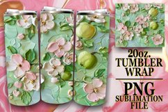 3D Flower and Fruit Tumbler Art Product Image 1