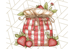 Cottagecore Strawberry Kitchen PNG Clipart, Retro Fruit Png Product Image 3