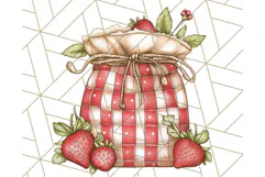 Cottagecore Strawberry Kitchen PNG Clipart, Retro Fruit Png Product Image 3