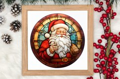 Stained Glass Painting Of Santa Clipart Sublimation Product Image 3