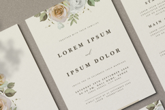 wedding invitation card set with roses flower watercolor Product Image 3