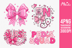 Nurse Valentine PNG with RN and Peds Squad Product Image 1