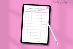 Coquette Daily Lesson Plan Template Canva Editable Teacher Product Image 3