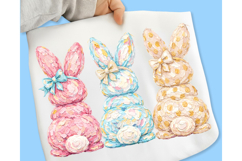 Bunny Coquette Bow PNG, Brushstroke bunny easter PNG, Bunny Product Image 2