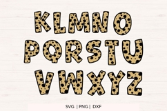 Cheetah Print Alphabet SVG, Animal Print Letters Product Image 3