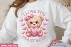 I love you beary much PNG, Sweet Valentines PNG Product Image 3