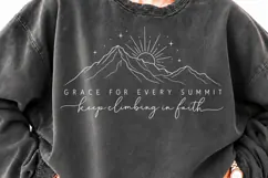 Steady in Faith Mountain PNG, Walk by Faith Christian Mounta Product Image 3