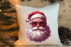 Vintage Black Pink Santa Claus Sublimation Clipart Product Image 4