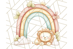 Pastel Plushie Rainbow Clipart PNG, Nursery Baby Animals Png Product Image 3