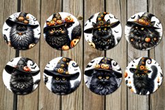 Halloween cat | 8 funny Car coaster &amp; key chain sublimation Product Image 3
