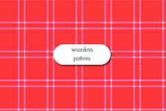 Red Plaid Seamless Pattern, Minimal Digital Paper Product Image 1