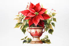 Christmas Houseplants Clipart PNG Product Image 3