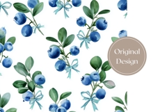 Blueberry Tumbler Wrap, Berries Tumbler, Berries Sublimation Product Image 3