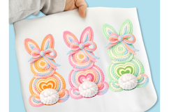 Happy Easter PNG Coquette Easter Bunny, Faux yarn Bunny PNG Product Image 3
