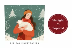 Winter Tumbler Wrap, Christmas Sheep Tumbler Sublimation Product Image 3