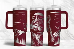 40oz Tumbler laser svg Wolf wrap | Engraved tumbler svg Product Image 3