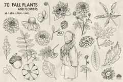 70 Fall plants and flowers SVG PNG EPS Product Image 3