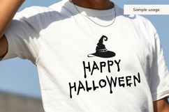 Happy Halloween with Witch Hat SVG Product Image 3