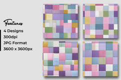 Colorful Fabric Blocks Digital Paper Pattern Product Image 3
